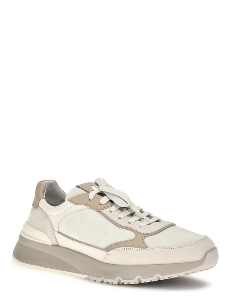 Beige Calf Leather Bos Taurus Athletic Sneakers alternative