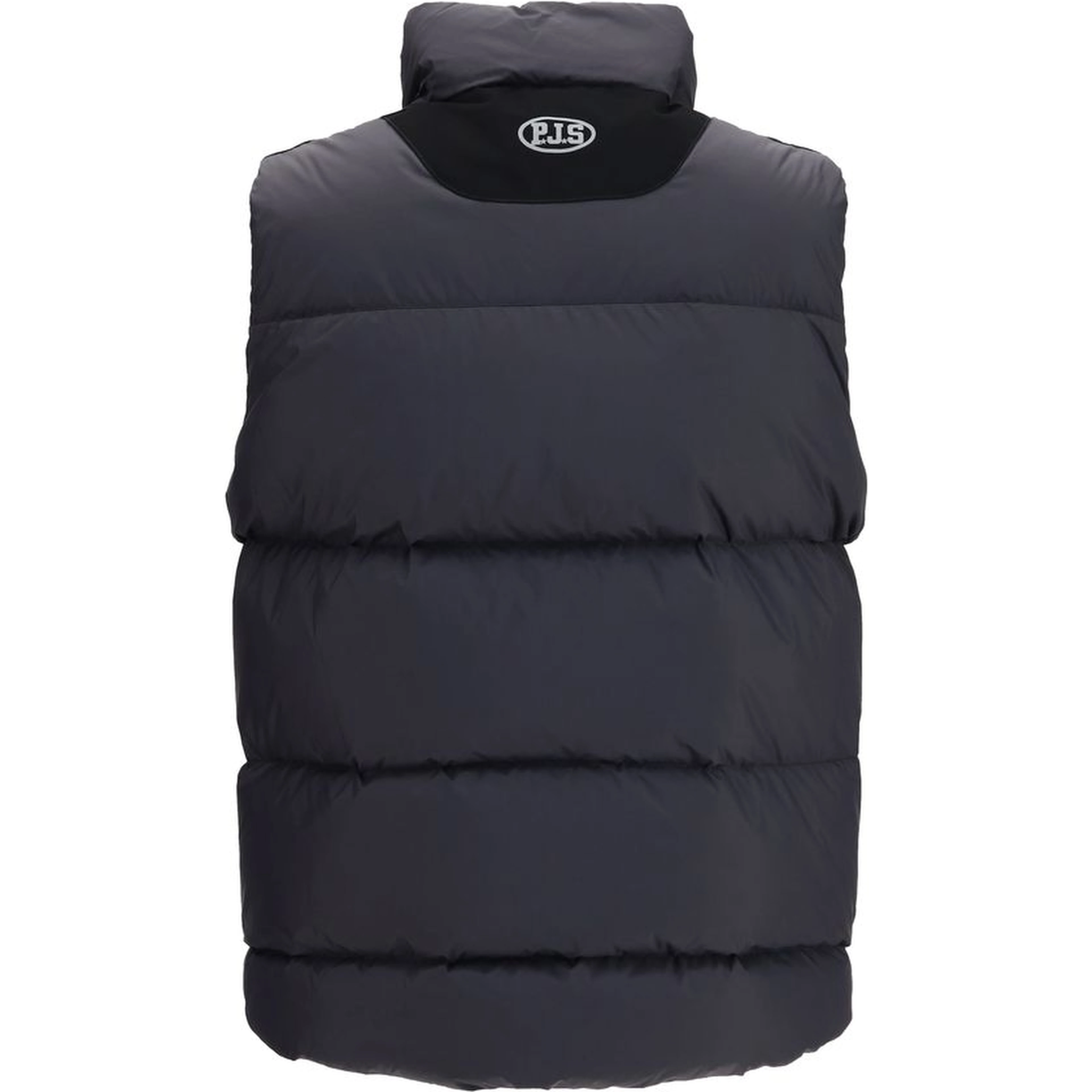 Black Polyamide Sleeveless Jacket