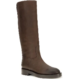 Brown Calf Leather Bos Taurus Ankle Boots