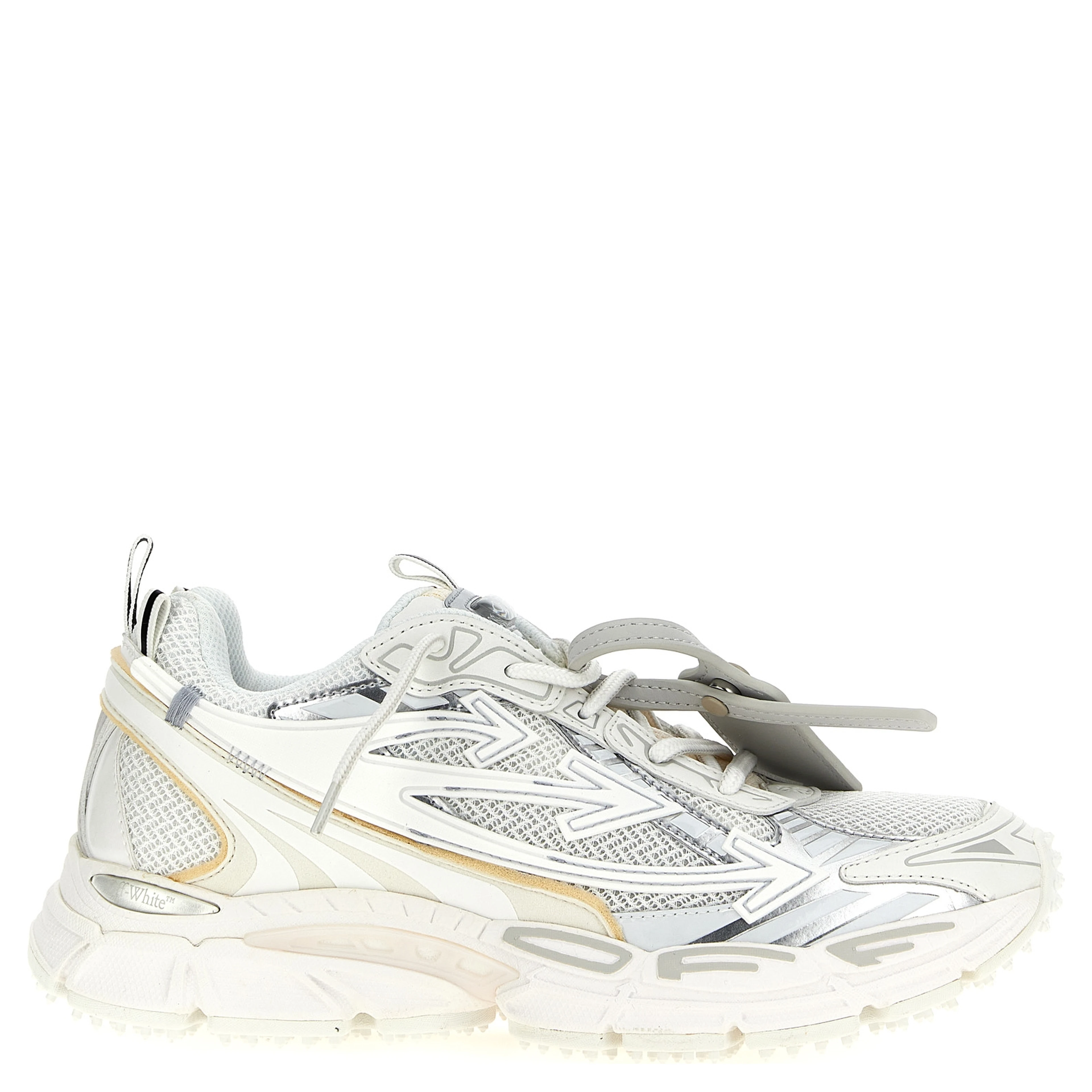 White Polyethylene Athletic Sneakers
