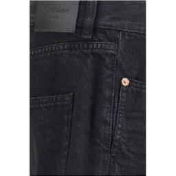 Black Cotton Slim Fit Jeans