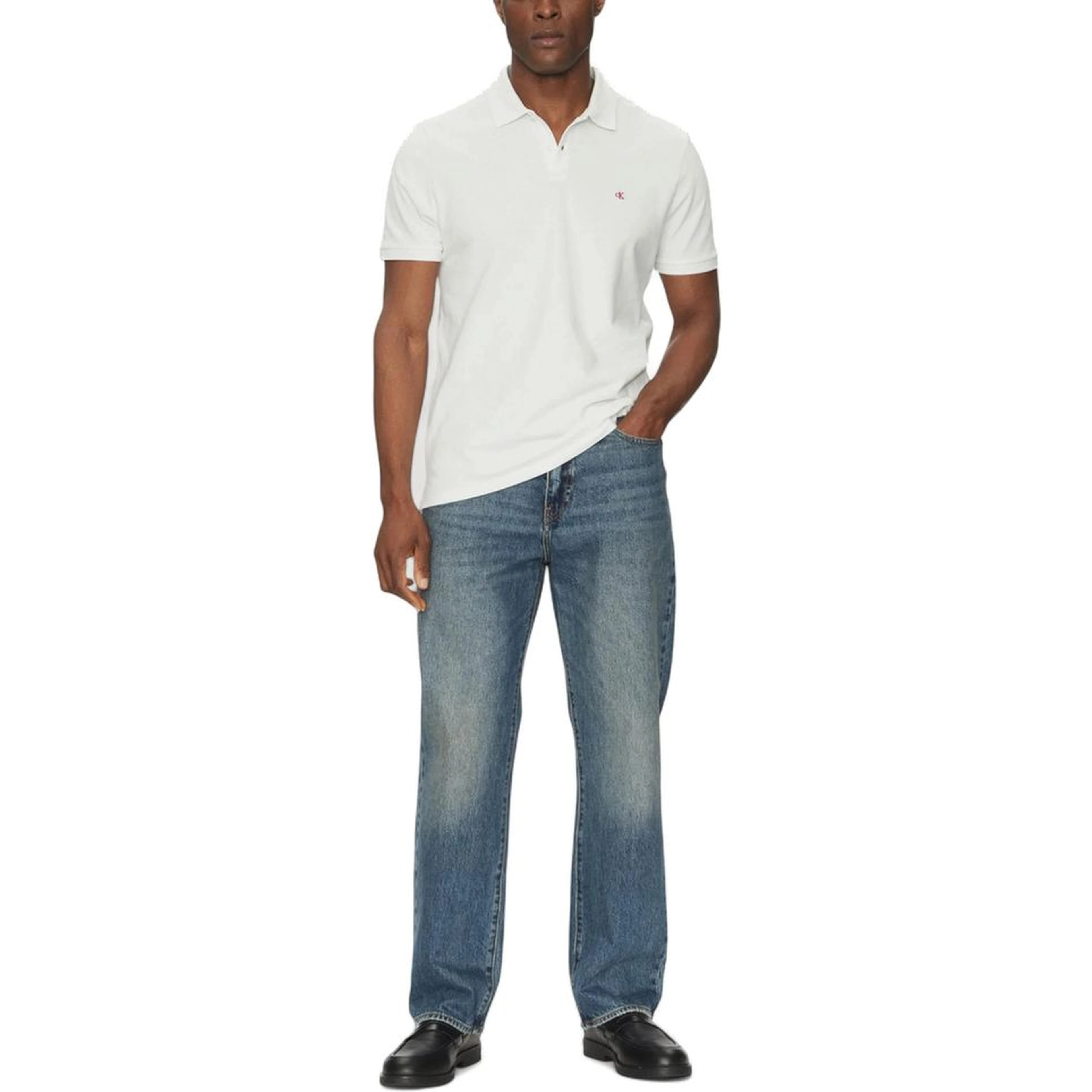 White Cotton Polo Shirt