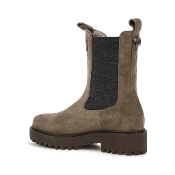 Brown Calf Leather Bos Taurus Ankle Boots