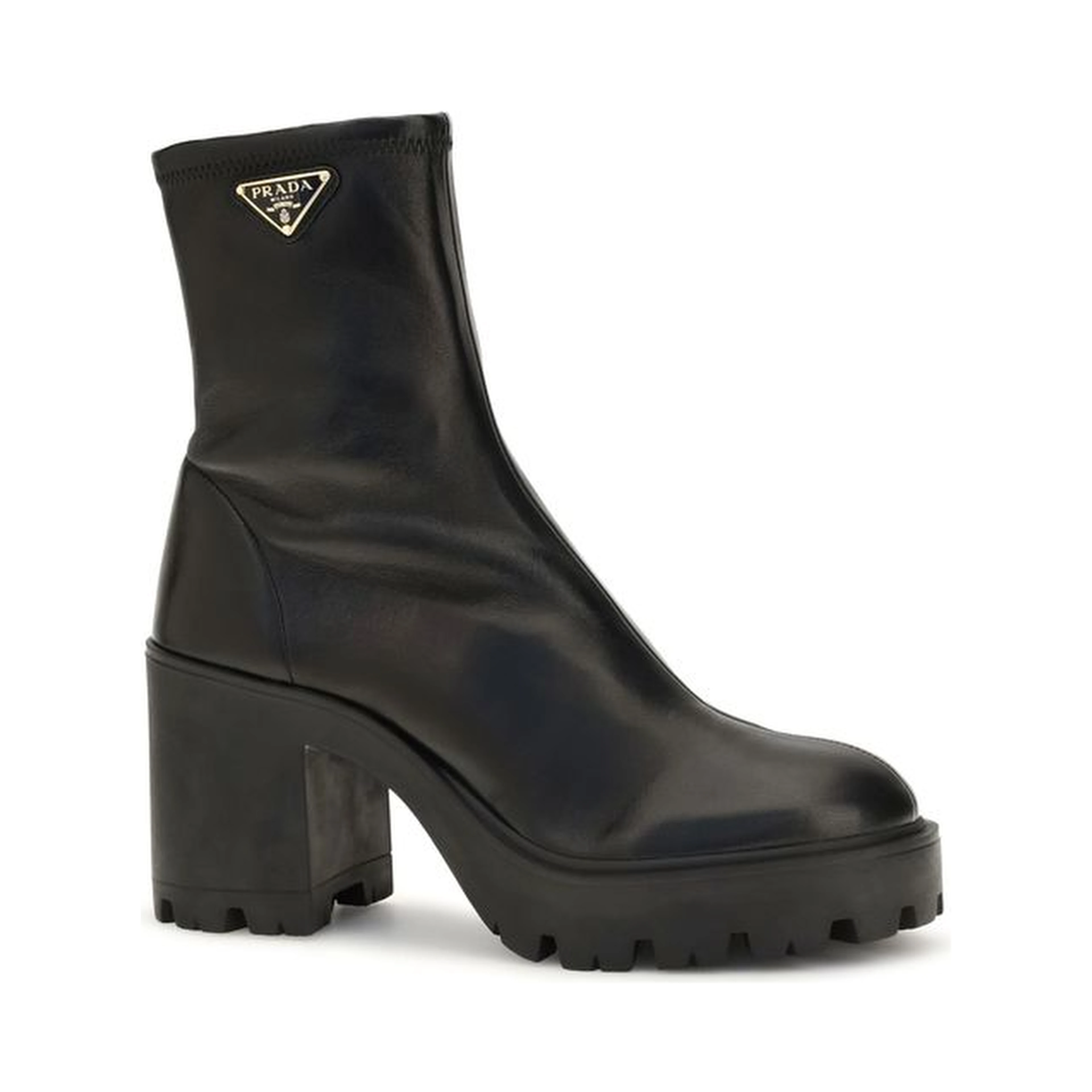 Black Calf Leather Bos Taurus Ankle Boots