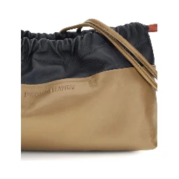 Beige Calf Leather Bos Taurus Shoulder Bag