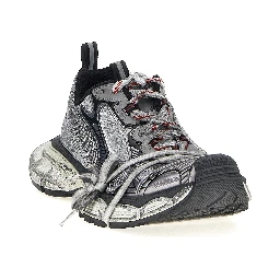 Gray Polyethylene Athletic Sneakers