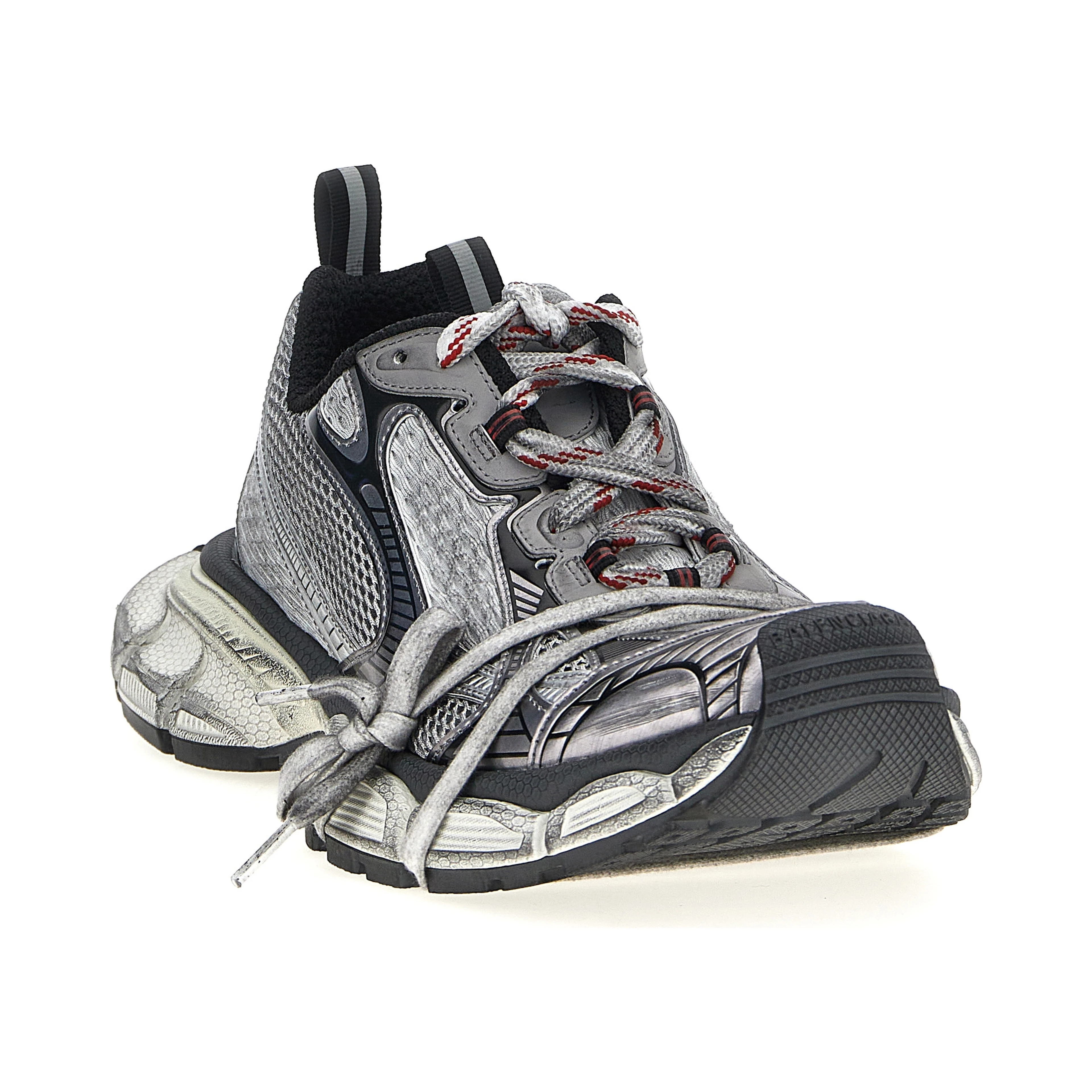 Gray Polyethylene Athletic Sneakers