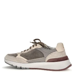 Gray Calf Leather Bos Taurus Chunky Sneakers
