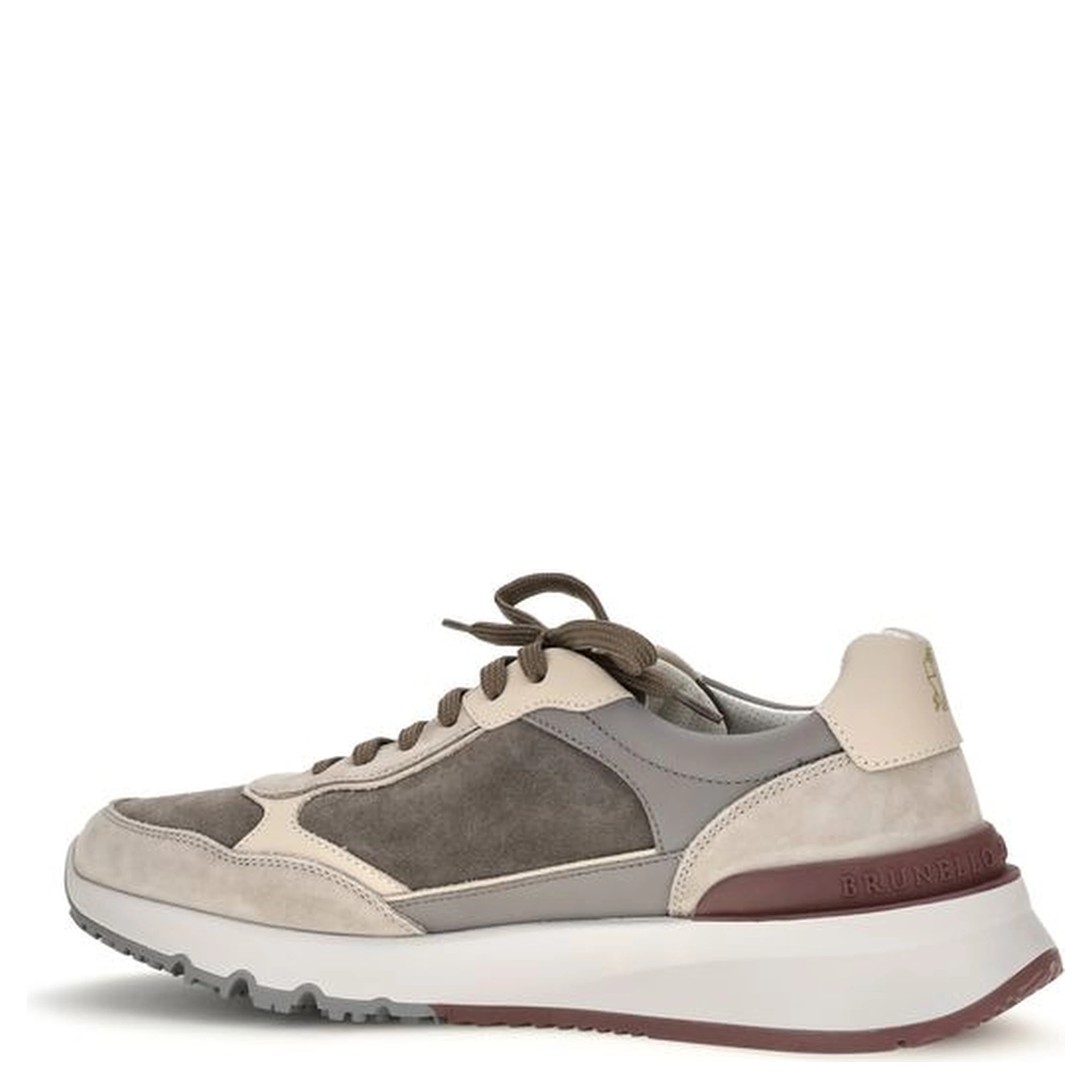 Gray Calf Leather Bos Taurus Chunky Sneakers