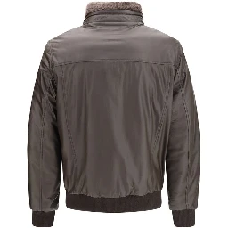 Brown Leather Full-Length Jacket