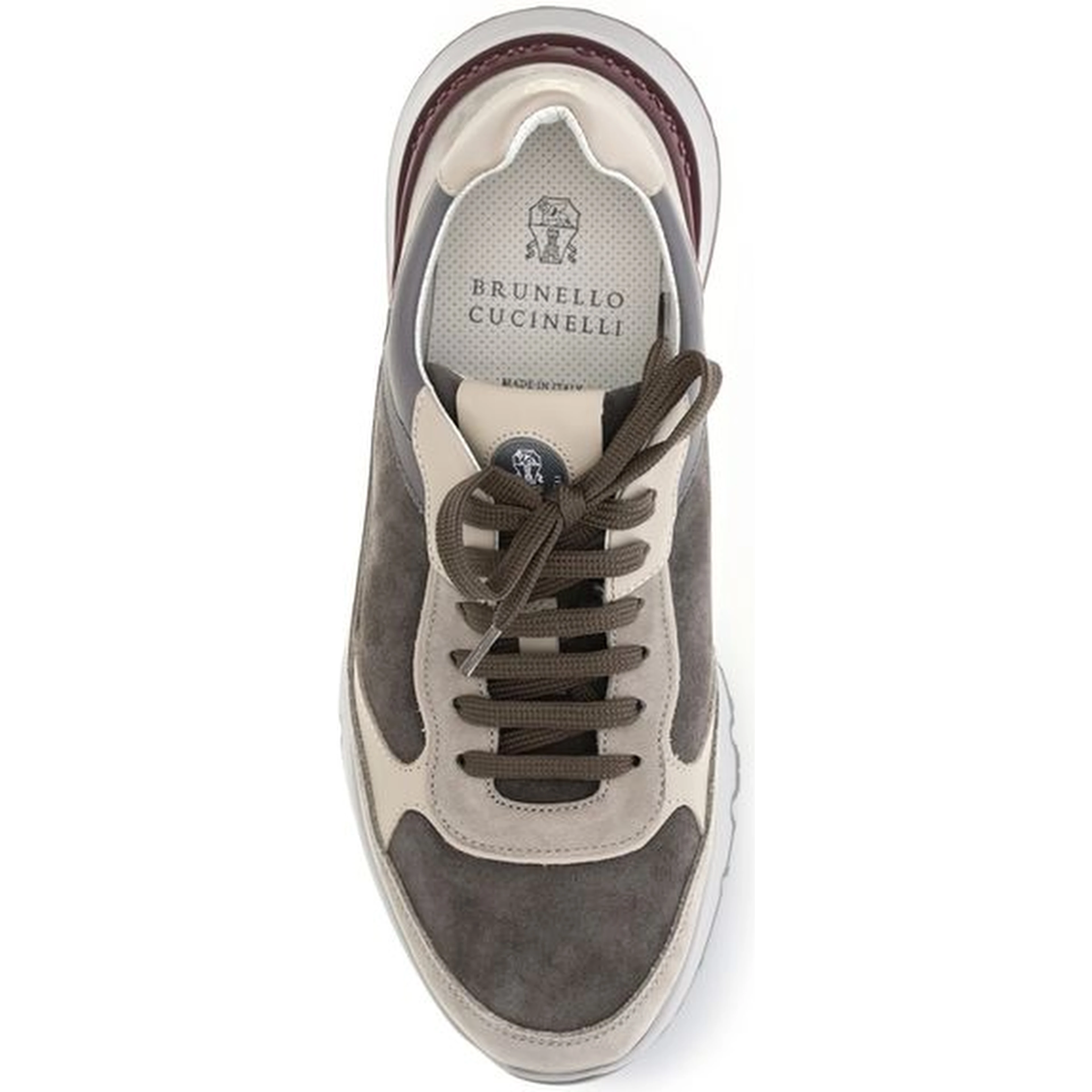 Gray Calf Leather Bos Taurus Chunky Sneakers
