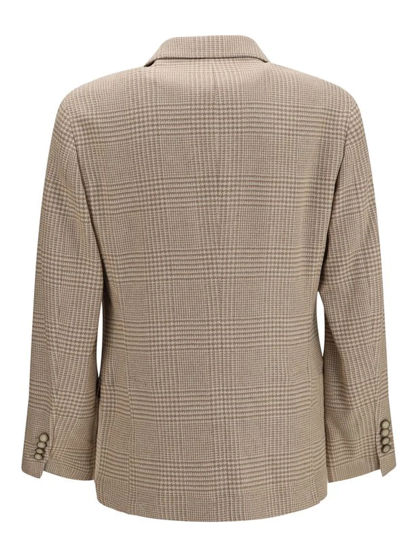 Beige Cotton Blazer