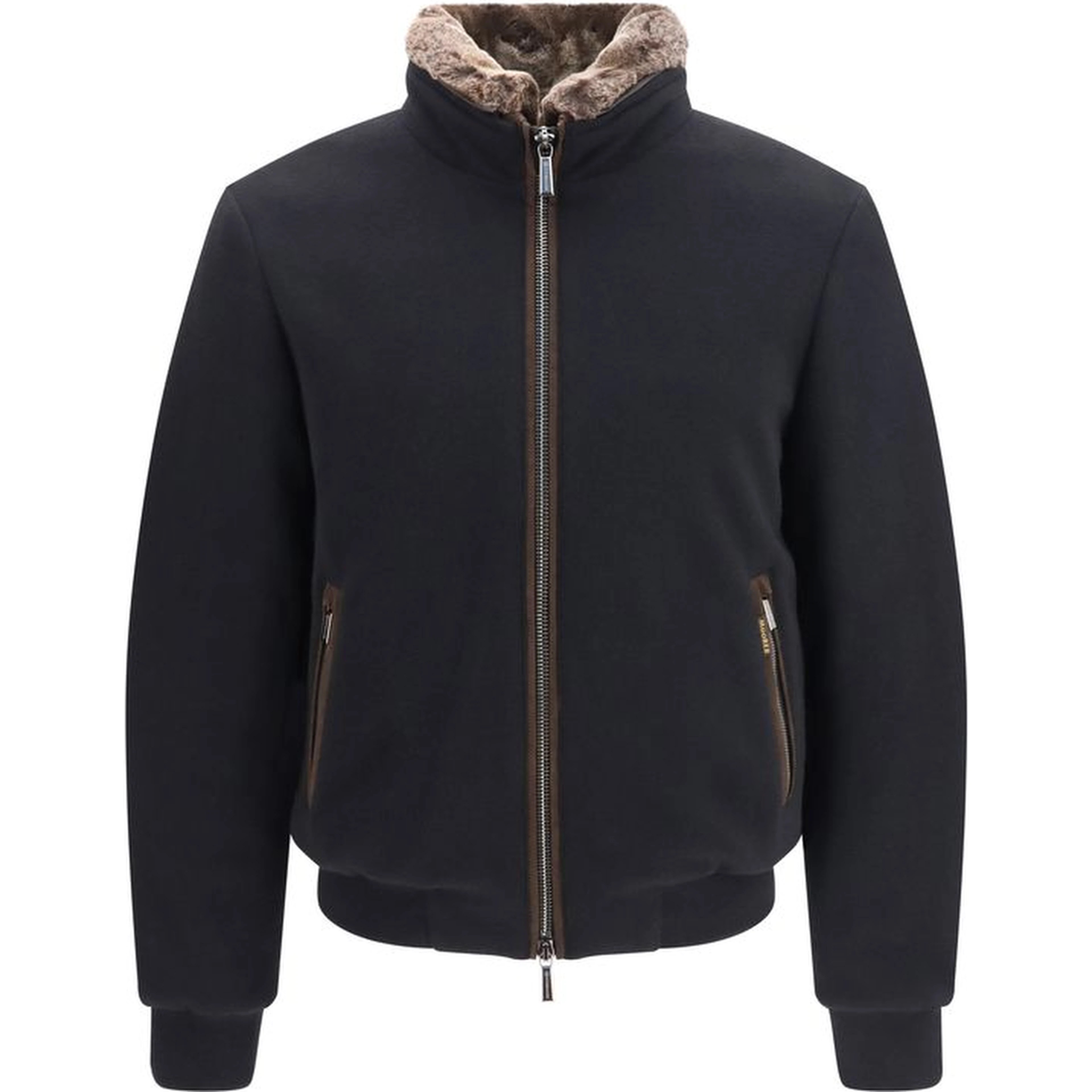 Black Cashmere Bomber