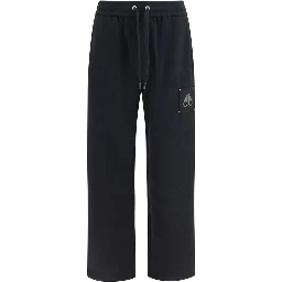 Black Cotton Casual Pants