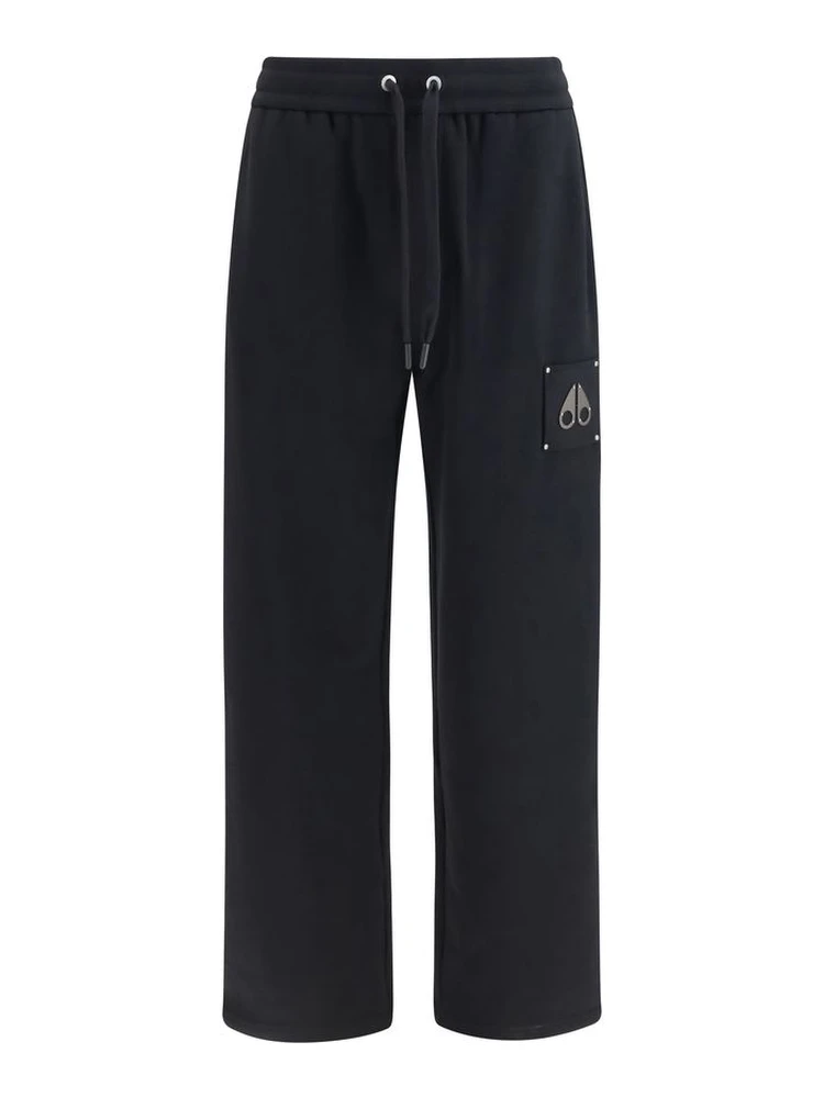 Black Cotton Casual Pants