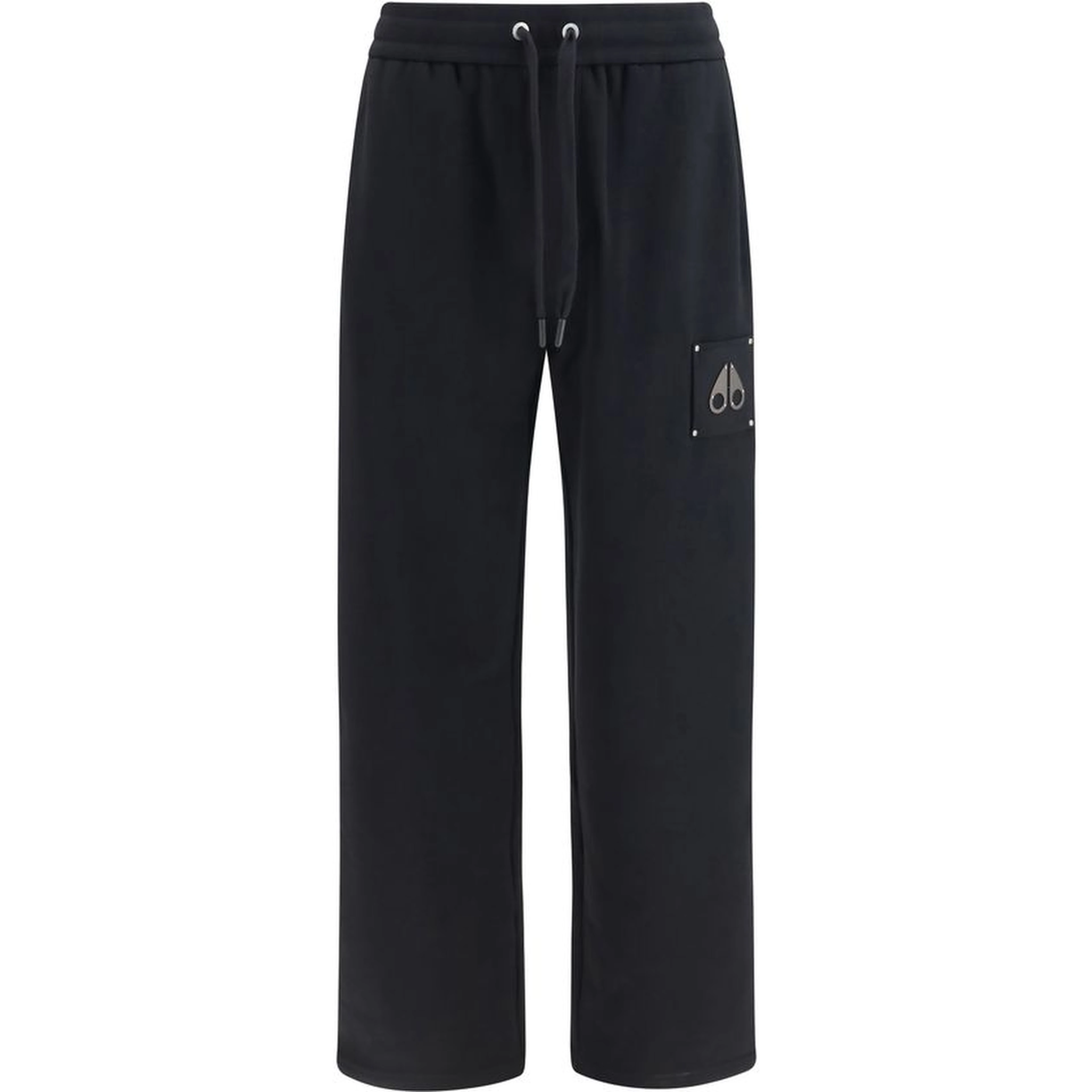 Black Cotton Casual Pants