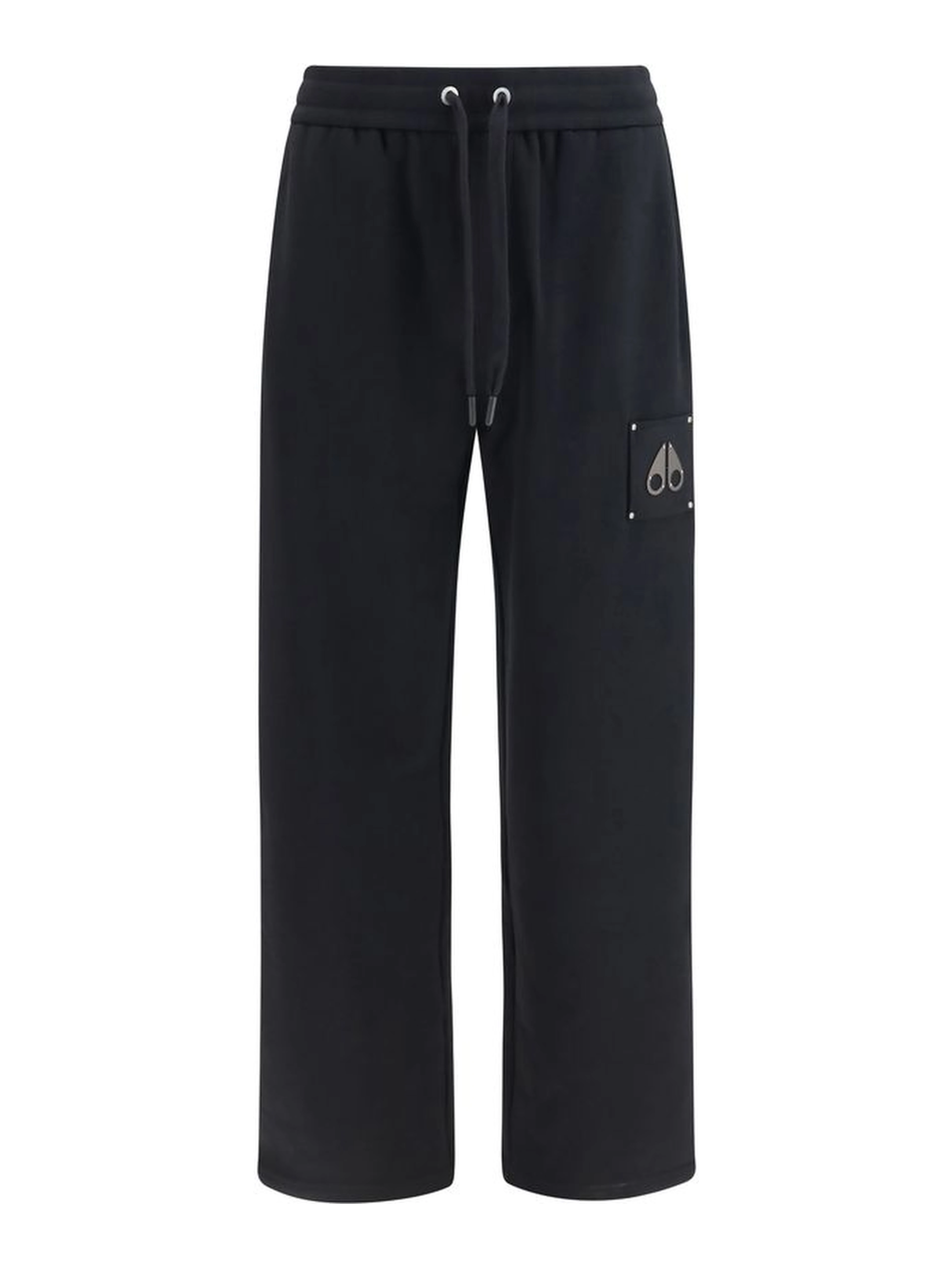 Black Cotton Casual Pants