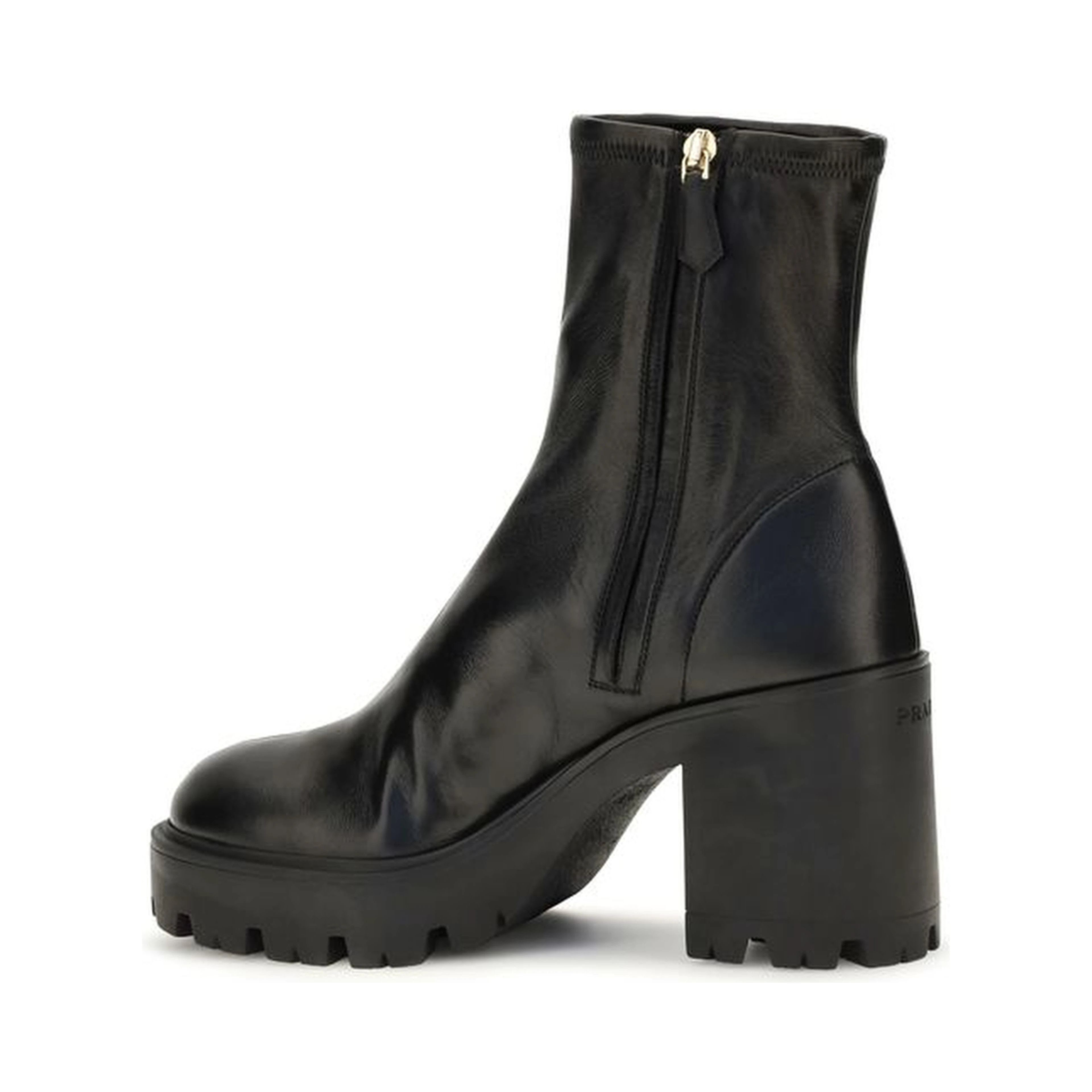 Black Calf Leather Bos Taurus Ankle Boots