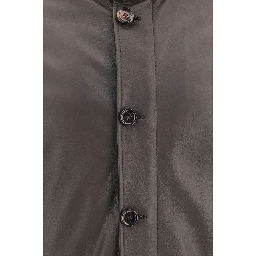 Brown Leather Full-Length Jacket