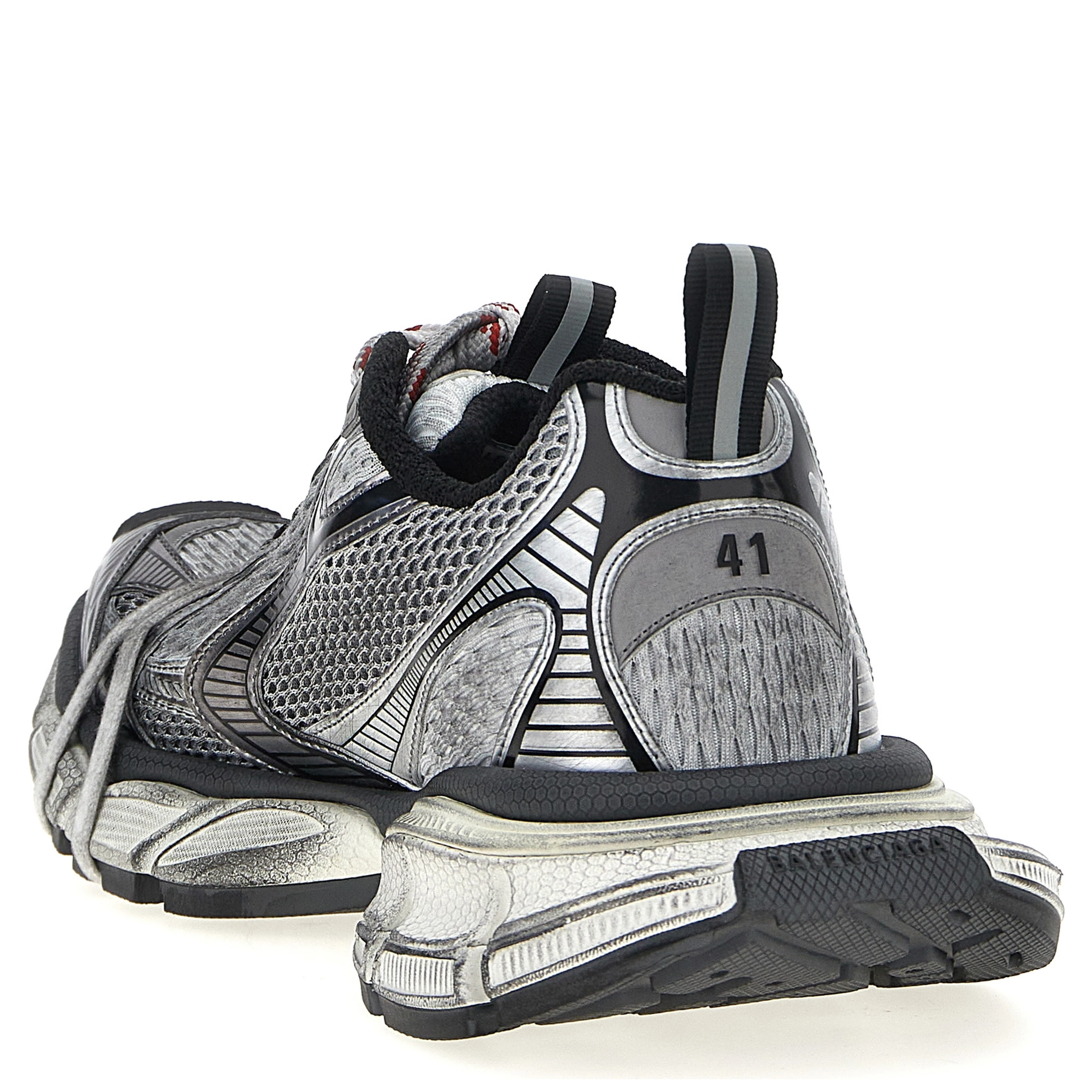 Gray Polyethylene Athletic Sneakers