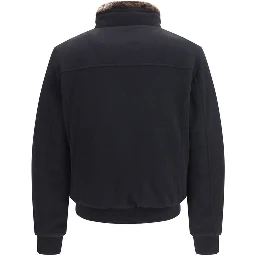Black Cashmere Bomber