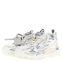 White Polyethylene Athletic Sneakers
