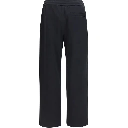 Black Cotton Casual Pants