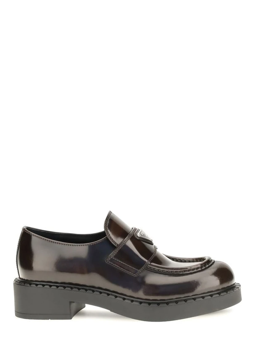 Brown Calf Leather Bos Taurus Slip-On Loafers