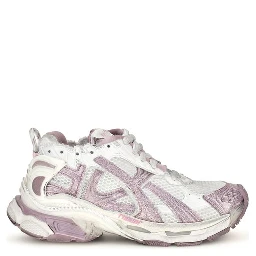 Purple Polyester Athletic Sneakers