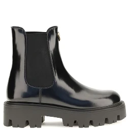 Black Calf Leather Bos Taurus Chelsea Boots