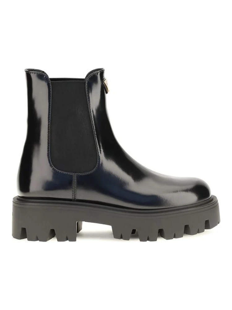 Black Calf Leather Bos Taurus Chelsea Boots