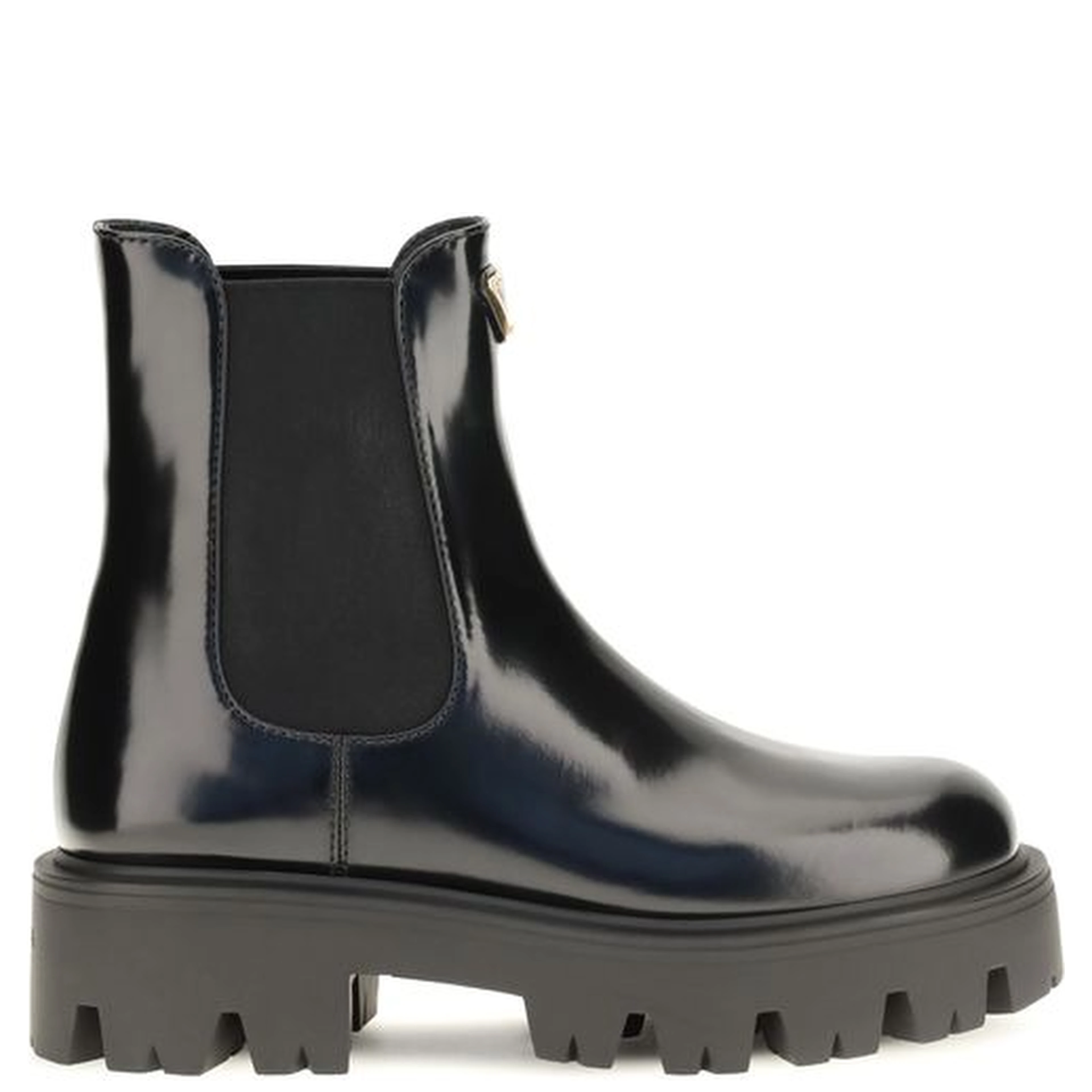 Black Calf Leather Bos Taurus Chelsea Boots