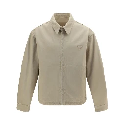 Beige Cotton Denim Jacket