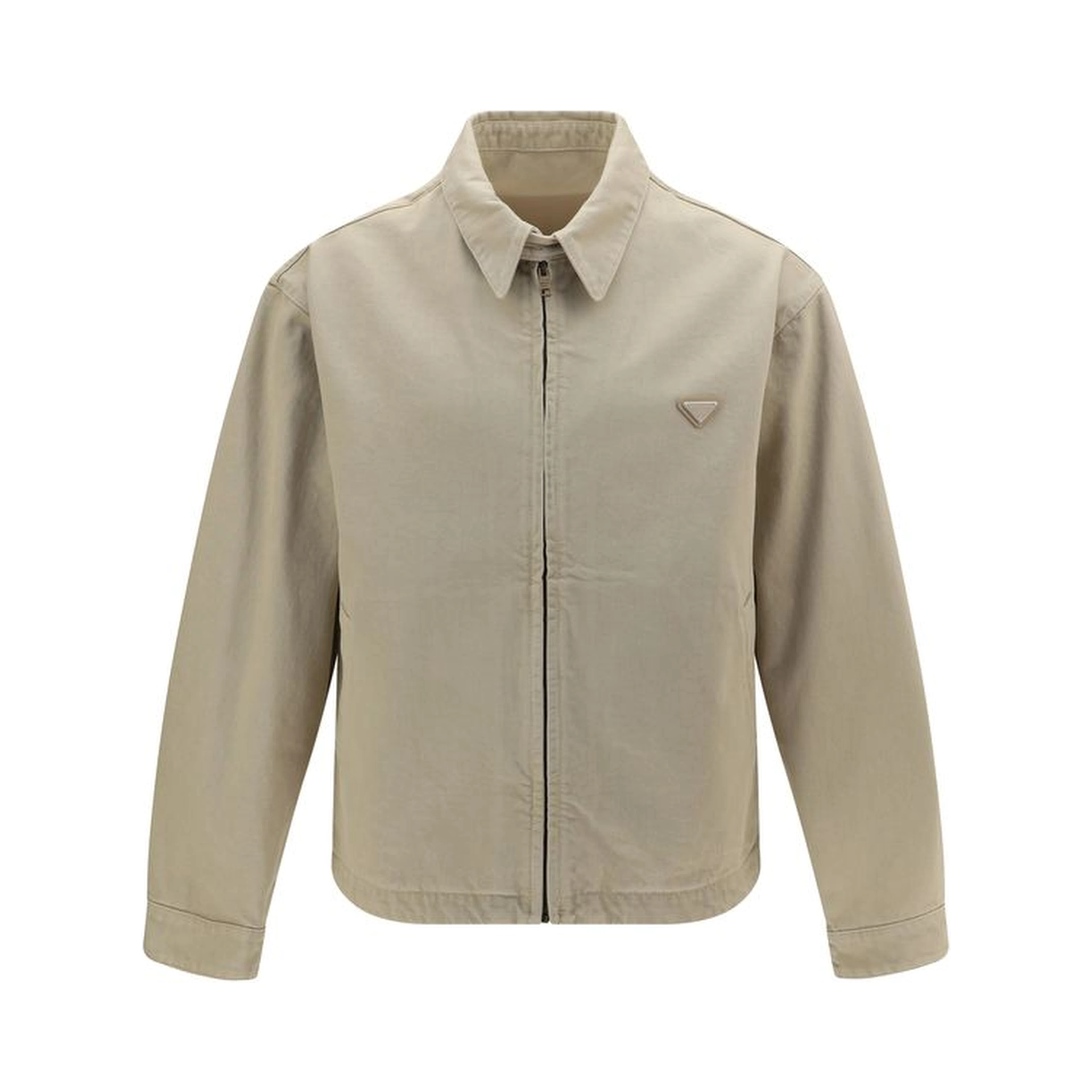 Beige Cotton Denim Jacket