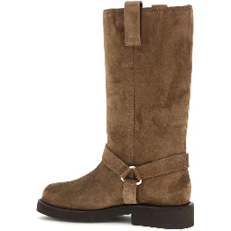 Brown Calf Leather Bos Taurus Flat Boots