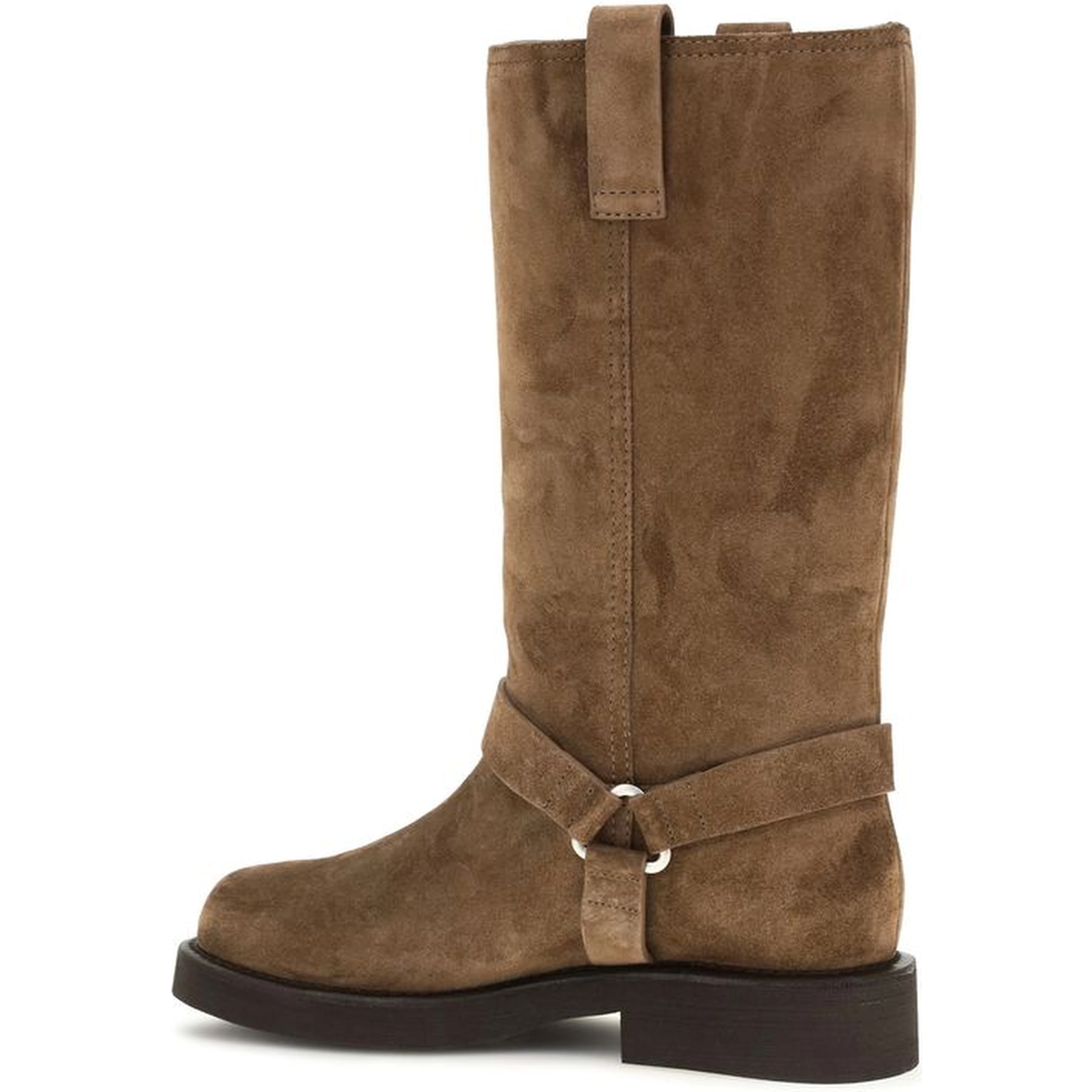Brown Calf Leather Bos Taurus Flat Boots