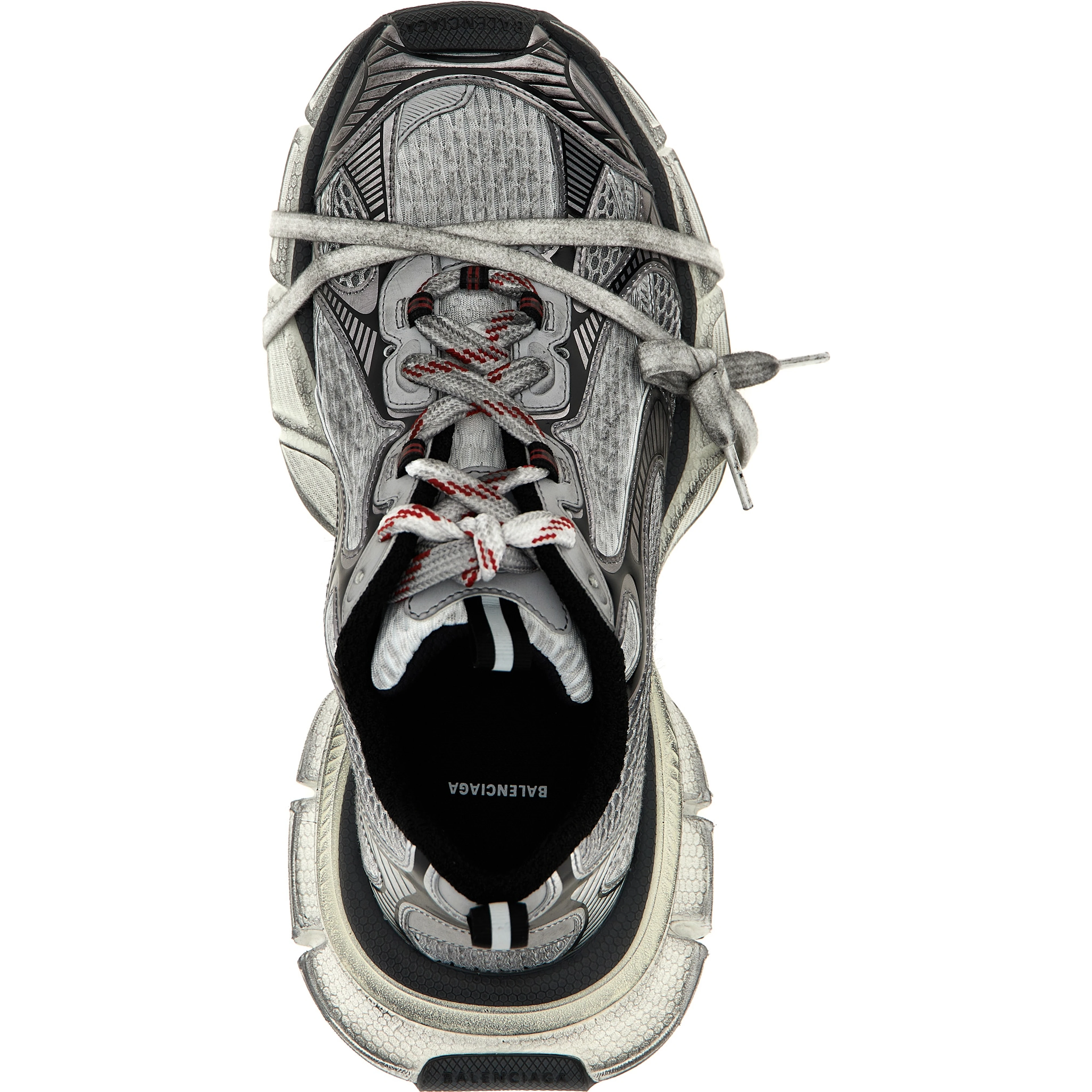 Gray Polyethylene Athletic Sneakers