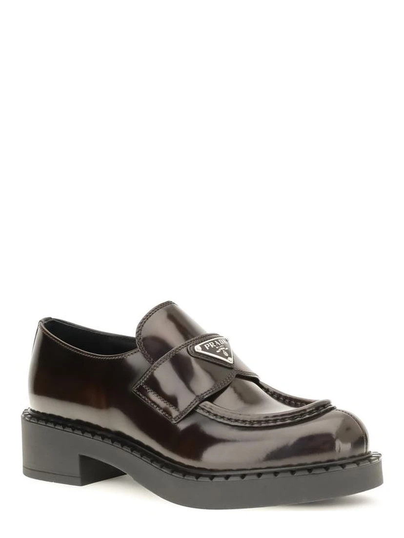 Brown Calf Leather Bos Taurus Slip-On Loafers