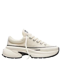 Black And White Textile Chunky Sneakers