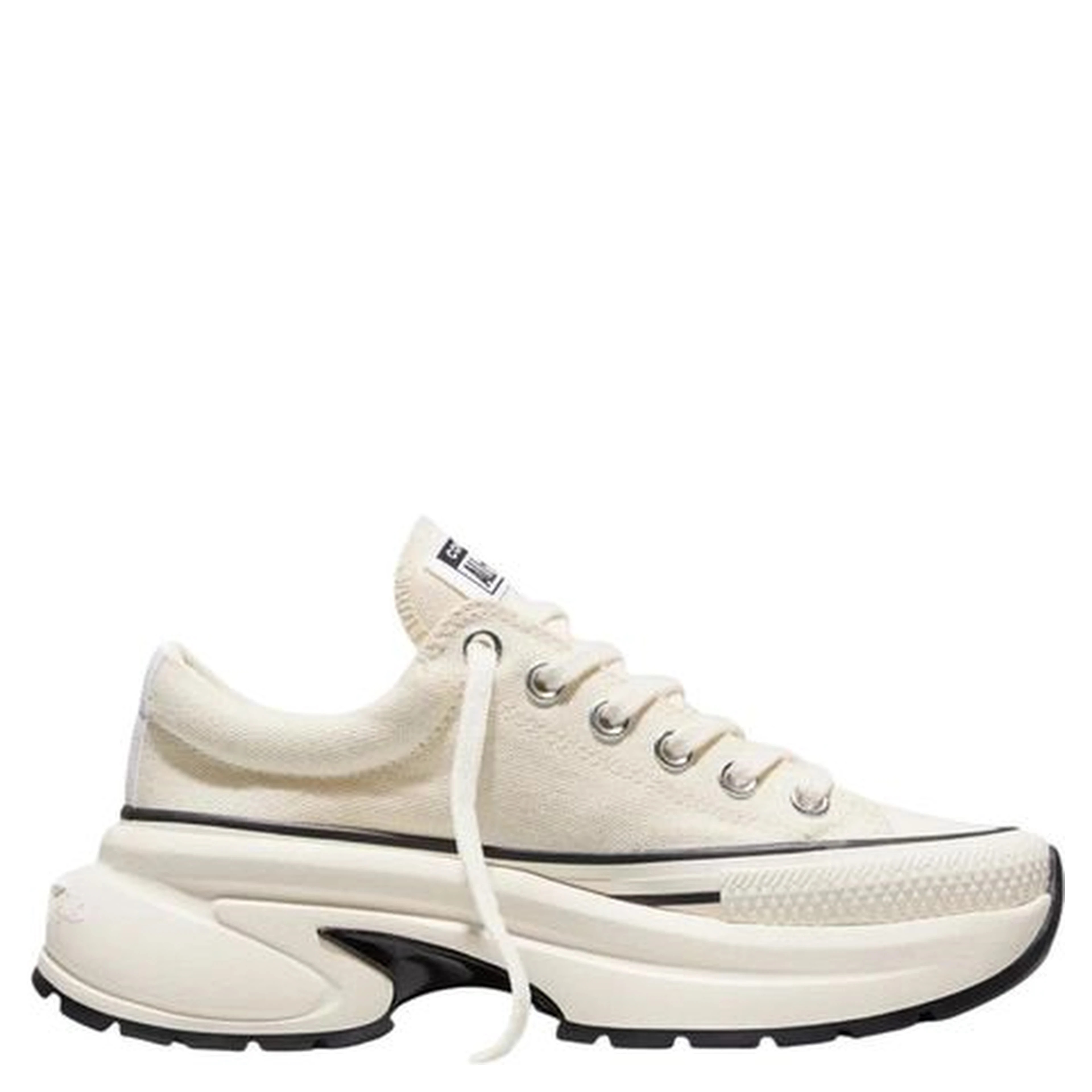 Black And White Textile Chunky Sneakers