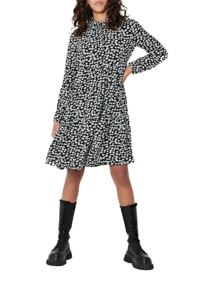 White Polyester Midi Dress