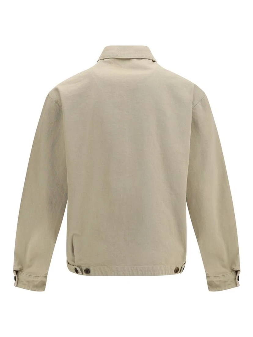 Beige Cotton Denim Jacket