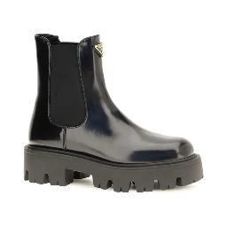 Black Calf Leather Bos Taurus Chelsea Boots