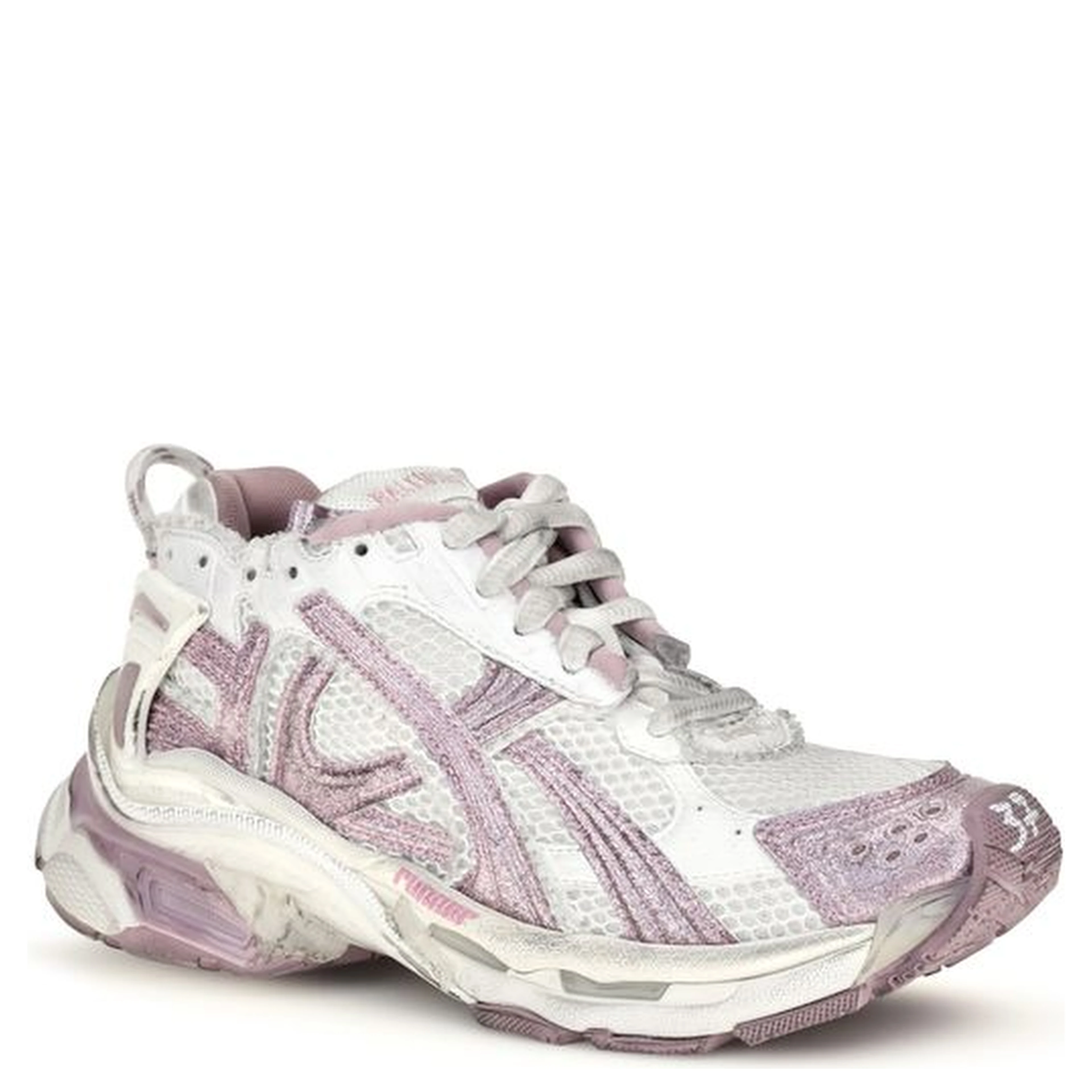 Purple Polyester Athletic Sneakers