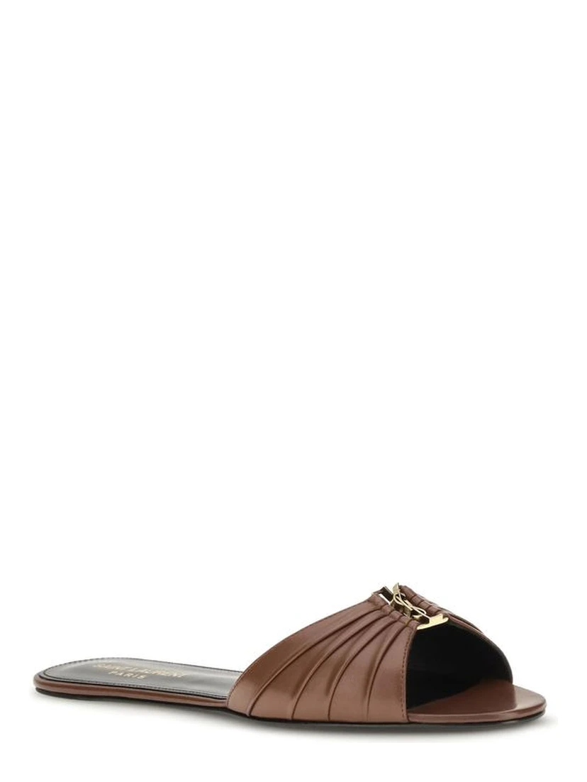 Brown Calf Leather Bos Taurus Mules