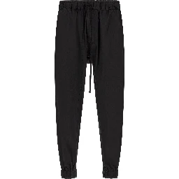 Black Polyamide Casual Pants