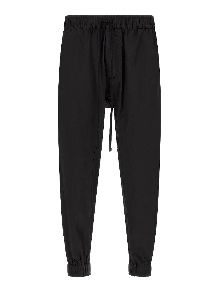 Black Polyamide Casual Pants