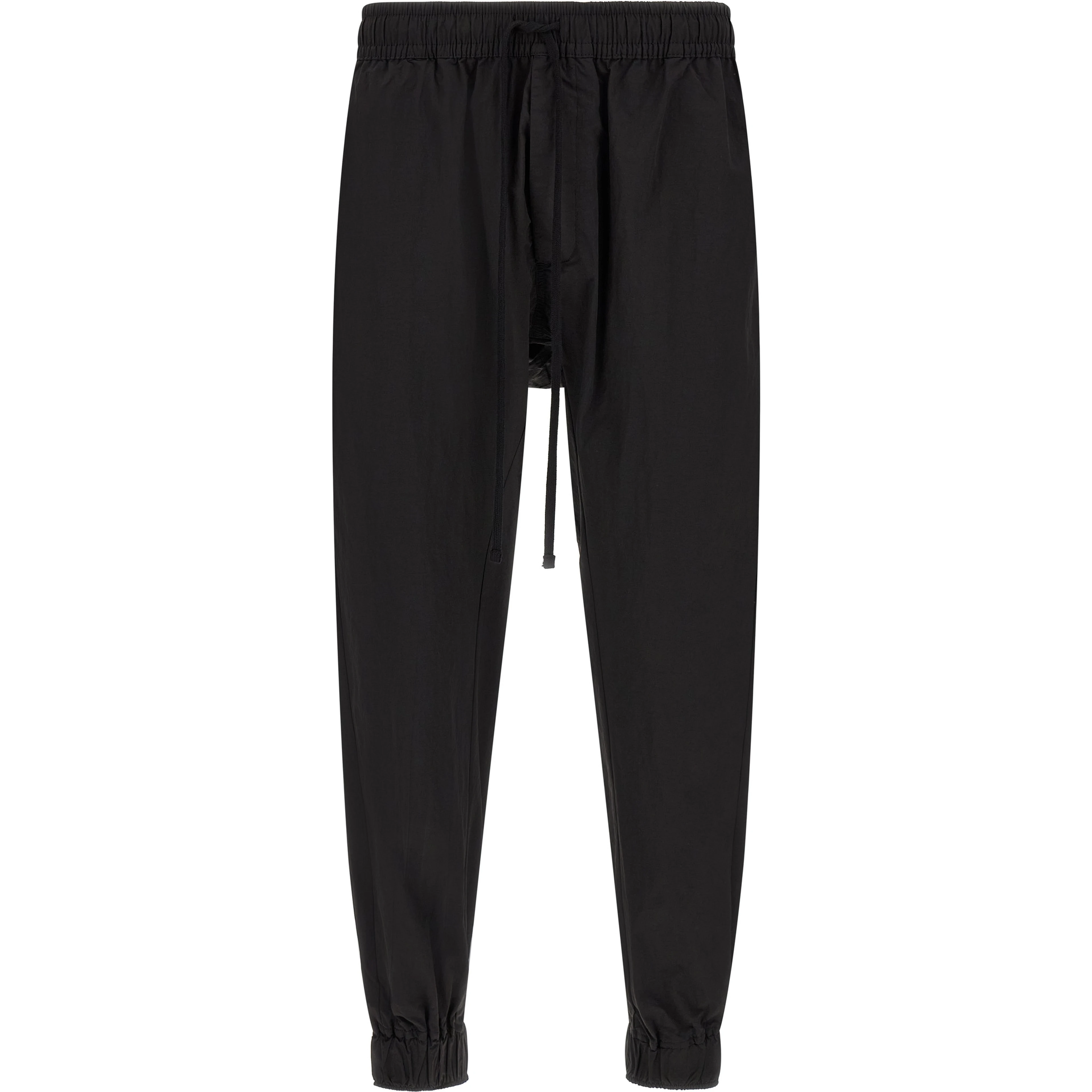 Black Polyamide Casual Pants