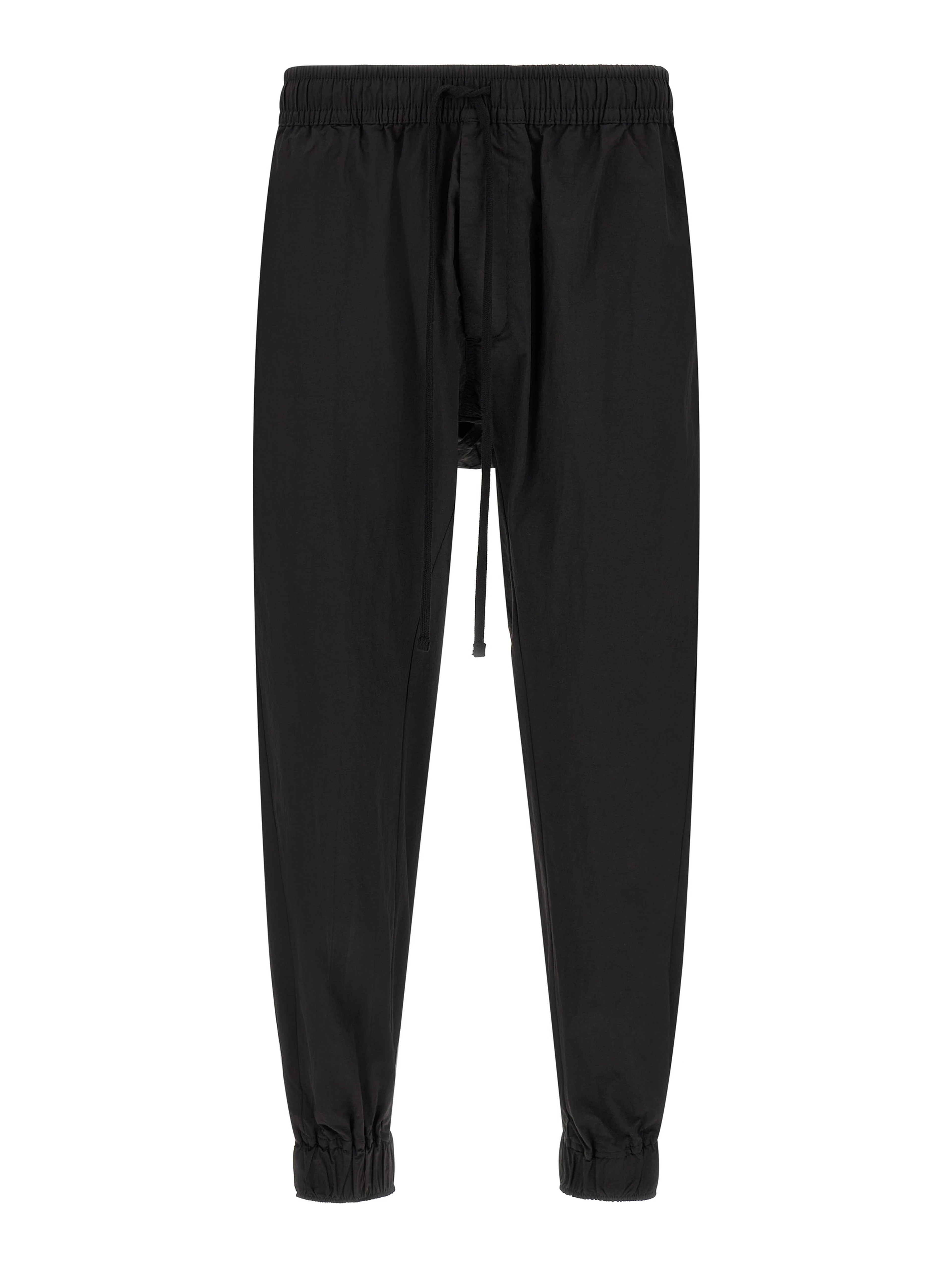 Black Polyamide Casual Pants