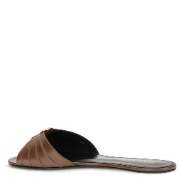 Brown Calf Leather Bos Taurus Mules